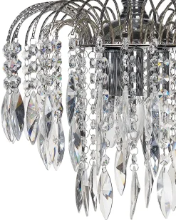 Lustre Para 3 Lampadas Em Metal Prateado Orara