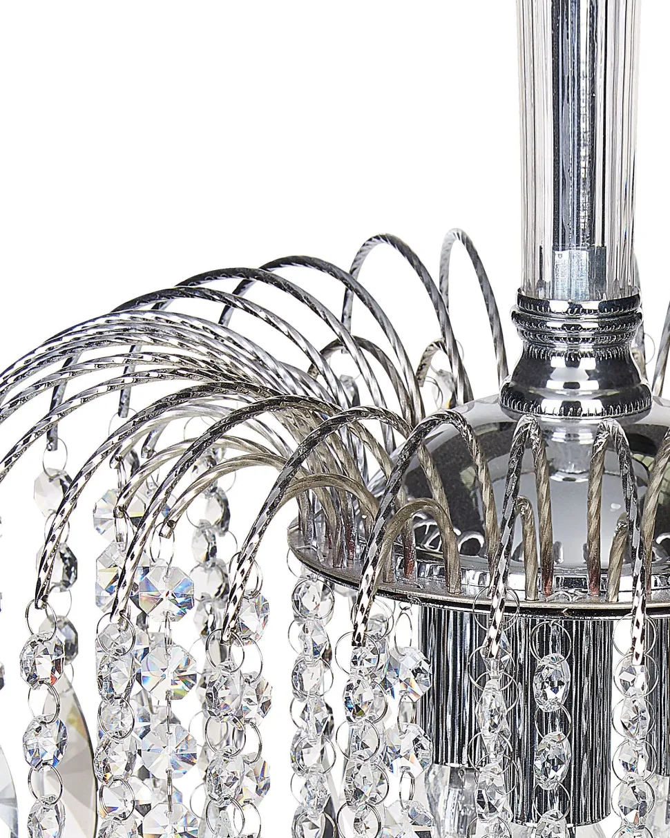 Lustre Para 3 Lampadas Em Metal Prateado Orara