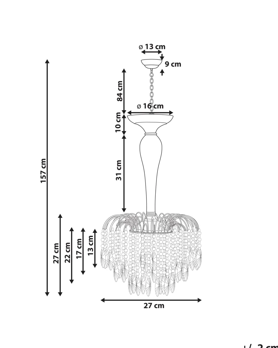 Lustre Para 3 Lampadas Em Metal Prateado Orara
