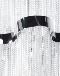 Lustre Para 6 Lampadas Em Metal Cromado Mucone