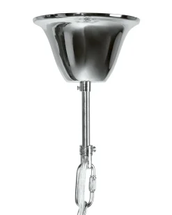 Lustre Para 6 Lampadas Em Metal Cromado Mucone