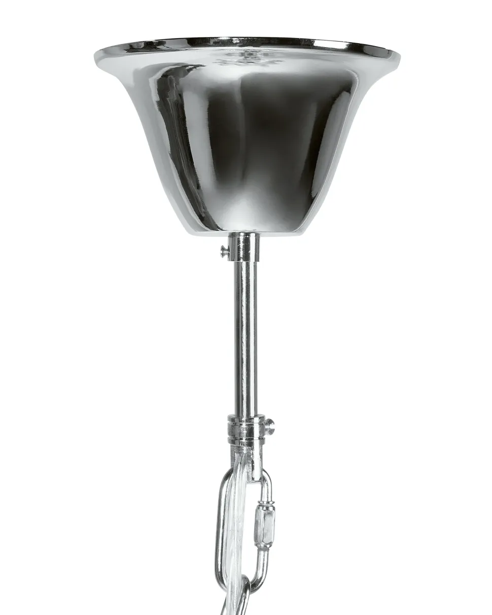 Lustre Para 6 Lampadas Em Metal Cromado Mucone