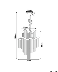 Lustre Para 6 Lampadas Em Metal Cromado Mucone