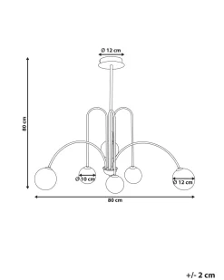 Lustre Para 6 Lampadas Em Metal Dourado Forbes