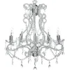Lustre Prateado Com Vidro Acrilico Transparente Ascar