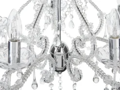 Lustre Prateado Com Vidro Acrilico Transparente Ascar