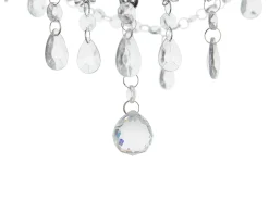 Lustre Prateado Com Vidro Acrilico Transparente Ascar