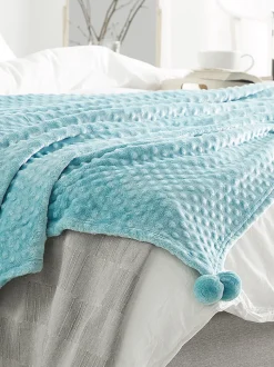 Manta Azul Claro 200 X 220 Cm Samur