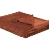 Manta Castanha Dourada 200 X 220 Cm Saitler