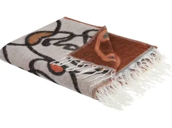 Manta Com Padrao De Caras Branco 130 X 170 Cm Barbot