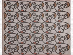 Manta Com Padrao De Caras Branco 130 X 170 Cm Barbot