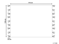 Manta Creme E Preta 130 X 170 Cm Thumki