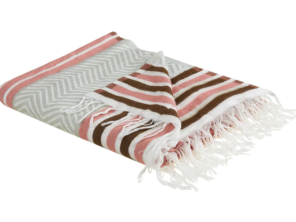 Manta Creme E Rosa 130 X 170 Cm Magar