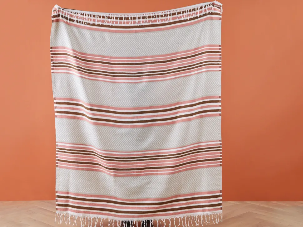 Manta Creme E Rosa 130 X 170 Cm Magar