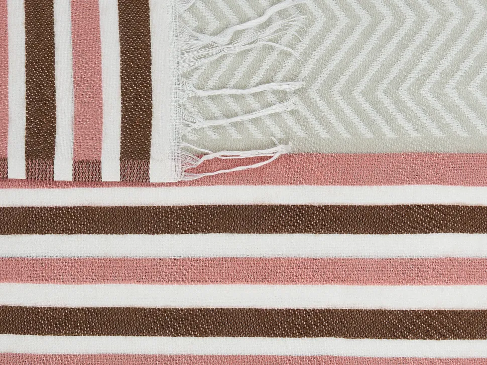 Manta Creme E Rosa 130 X 170 Cm Magar