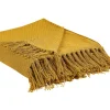 Manta De Algodao Amarelo Mostarda 125 X 150 Cm Yarsa