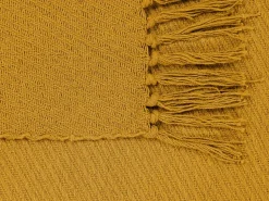 Manta De Algodao Amarelo Mostarda 125 X 150 Cm Yarsa