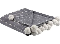 Manta Decorativa Cinzenta 125 X 150 Cm Yasam