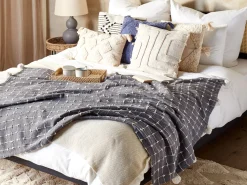 Manta Decorativa Cinzenta 125 X 150 Cm Yasam