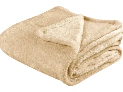 Manta Decorativa Cor De Areia 125 X 150 Cm Namdu