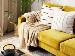 Manta Decorativa Cor De Areia 125 X 150 Cm Namdu