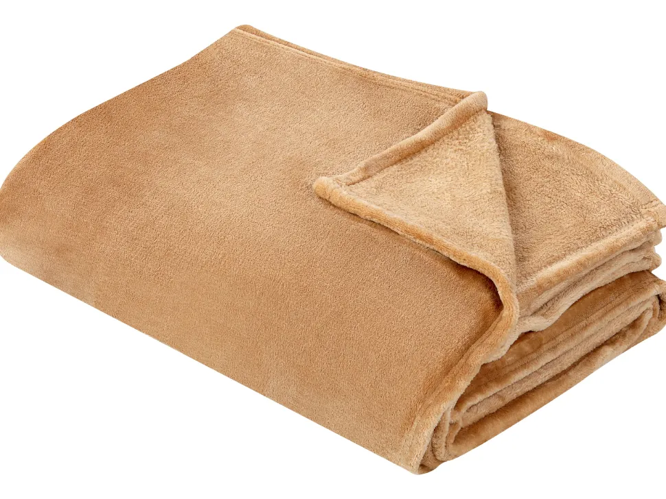 Manta Decorativa Cor De Areia 200 X 220 Cm Bayburt