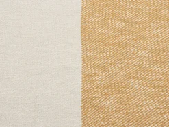 Manta Decorativa Em Algodao E Acrilico Creme E Laranja 130 X 170 Cm Salme