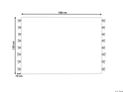 Manta Decorativa Em Algodao Creme E Vermelho 130 X 180 Cm Bhiwani