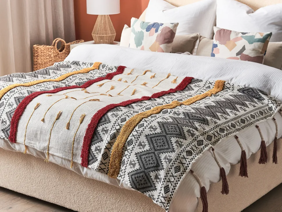 Manta Decorativa Em Algodao Multicolor 130 X 180 Cm Ambala