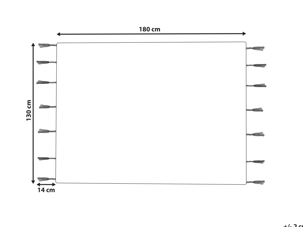 Manta Decorativa Em Algodao Multicolor 130 X 180 Cm Ambala