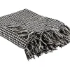 Manta Decorativa Em Algodao Preto E Branco 125 X 150 Cm Damek