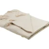 Manta Decorativa Em Algodao Creme 130 X 180 Cm Guna