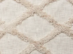 Manta Decorativa Em Algodao Creme 130 X 180 Cm Guna