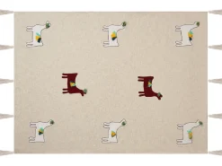 Manta Decorativa Em Algodao Creme E Castanho 130 X 180 Cm Deoghar