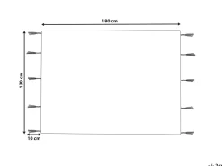 Manta Decorativa Em Algodao Creme E Castanho 130 X 180 Cm Deoghar