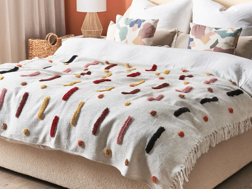 Manta Decorativa Em Algodao Multicolor 130 X 180 Cm Alappuzha