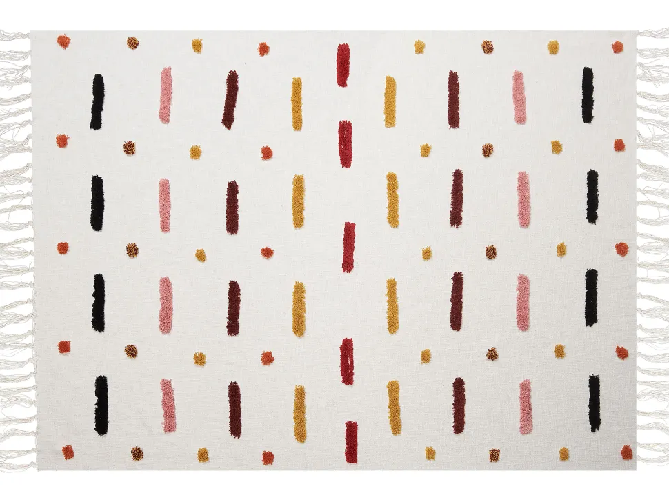 Manta Decorativa Em Algodao Multicolor 130 X 180 Cm Alappuzha