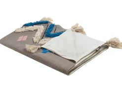 Manta Decorativa Em Algodao Cinzento 130 X 180 Cm Kottayam