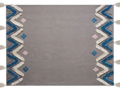 Manta Decorativa Em Algodao Cinzento 130 X 180 Cm Kottayam