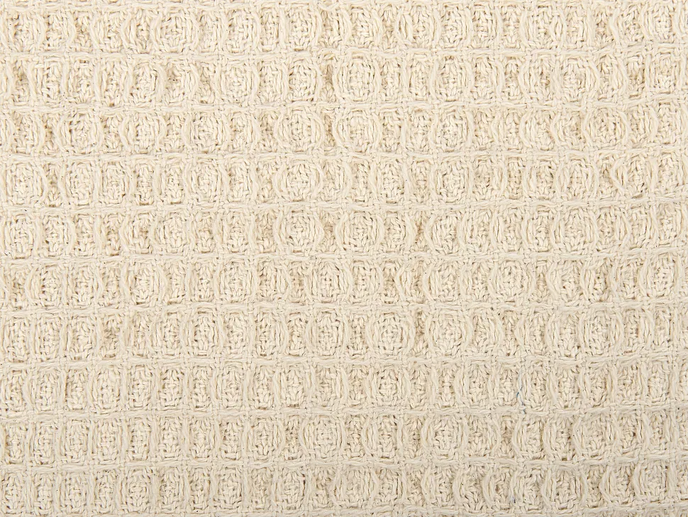 Manta Decorativa Em Algodao Creme 125 X 150 Cm Malu