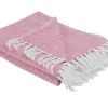 Manta Decorativa Em Algodao Rosa 130 X 160 Cm Tangier