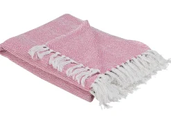 Manta Decorativa Em Algodao Rosa 130 X 160 Cm Tangier