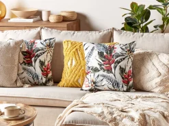 Manta Decorativa Em Algodao Creme 130 X 180 Cm Morbi