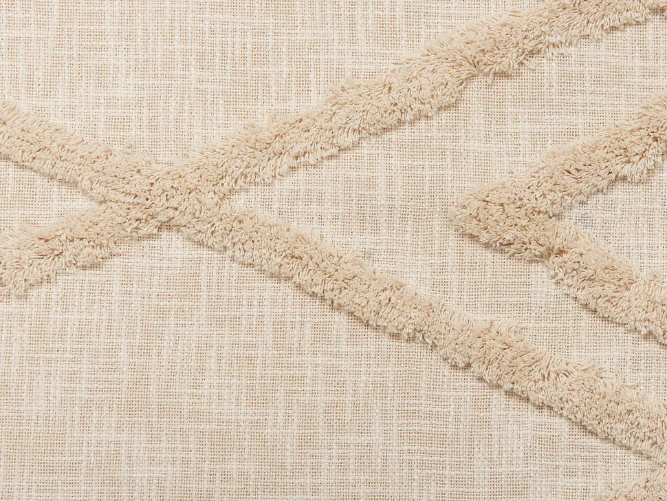 Manta Decorativa Em Algodao Creme 130 X 180 Cm Morbi