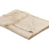 Manta Decorativa Em Algodao Creme 130 X 180 Cm Fatehpur