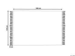 Manta Decorativa Em Algodao Creme 130 X 180 Cm Fatehpur