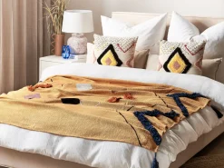 Manta Decorativa Em Algodao Laranja 130 X 180 Cm Shimla