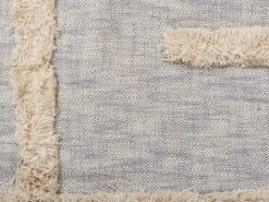 Manta Decorativa Em Algodao Creme E Cinzento 130 X 180 Cm Hospet