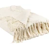 Manta Decorativa Em Algodao Creme 125 X 150 Cm Khari