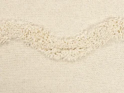 Manta Decorativa Em Algodao Creme 125 X 150 Cm Khari